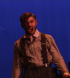 Drake Aasen performs as lead in the West Fargo High School production of Sweeney Todd