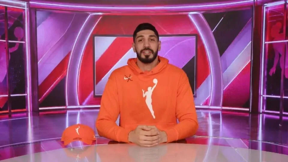 Enes Kanter Freedom speaking in a social media video about the WNBA Draft